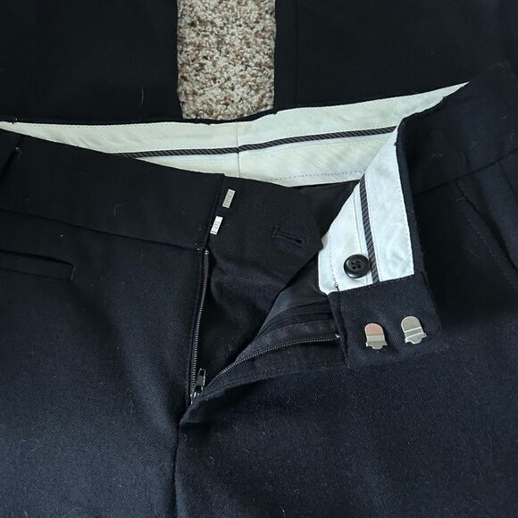 Gap Women’s 100% Wool Black Wide Flare Leg Cropped Pants Size 8 Lined - Picture 11 of 11